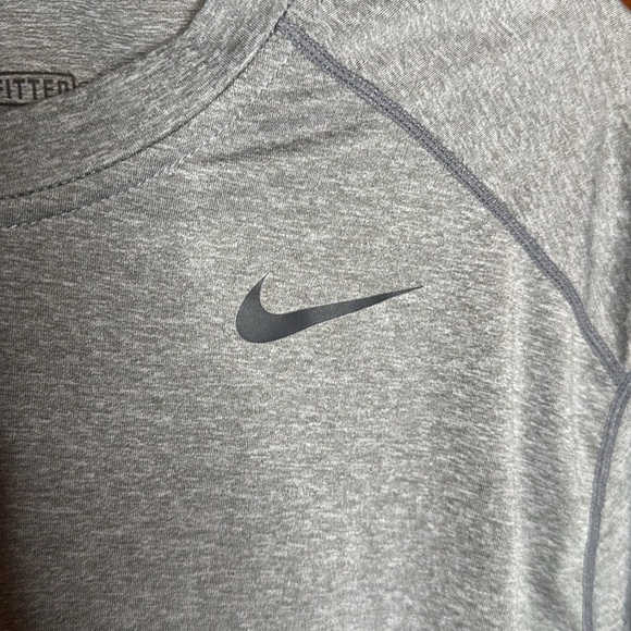 NIKE PRO Combat DRI-FIT Mens Compression Short Sleeve Shirt Size XL Gray - Picture 2 of 10